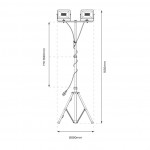 Προβολέας LED ΣΕ ΤΡΙΠΟΔΟ BOBBY 2X30W 4000K