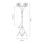 Προβολέας LED ΣΕ ΤΡΙΠΟΔΟ BOBBY 2X50W 4000K