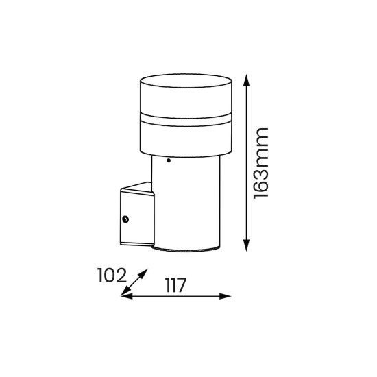 Φωτιστικό τοίχου κήπου Mia 1xE27 IP44 Φωτιστικό τοίχου κήπου Mia 1xE27 IP44