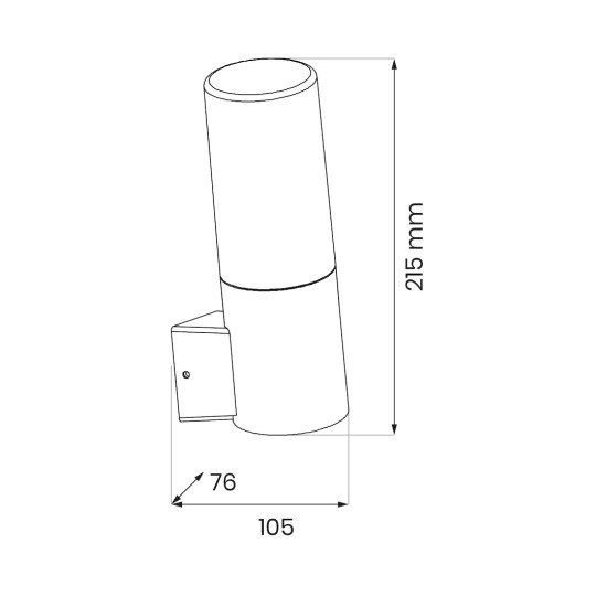 Φωτιστικό τοίχου κήπου Harlem 1xE27 IP44 EKO1709 Φωτιστικό τοίχου κήπου Harlem 1xE27 IP44 EKO1709