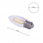 LED FILAMENT BULB 4W C37 E27 2700K