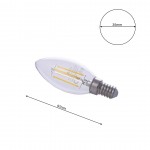 ΛΑΜΠΑ LED FILAMENT BULB 4W E14 4000K