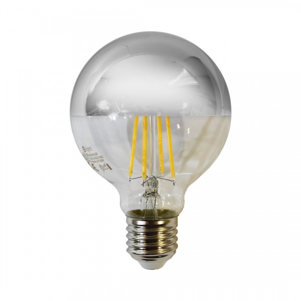 Λαμπτήρας LED FILAMENT 5W G80 E27 ΑΣΗΜΙ 3000K