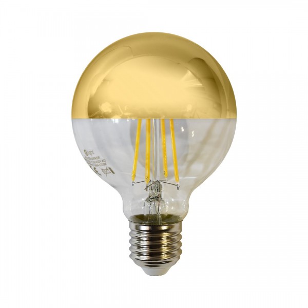 Λαμπτήρας LED FILAMENT 5W G80 E27 ΧΡΥΣΟ 3000K