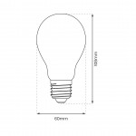 ΛΑΜΠΑ LED FILAMENT BULB 8W A60 E27 4000K  EKZF8013