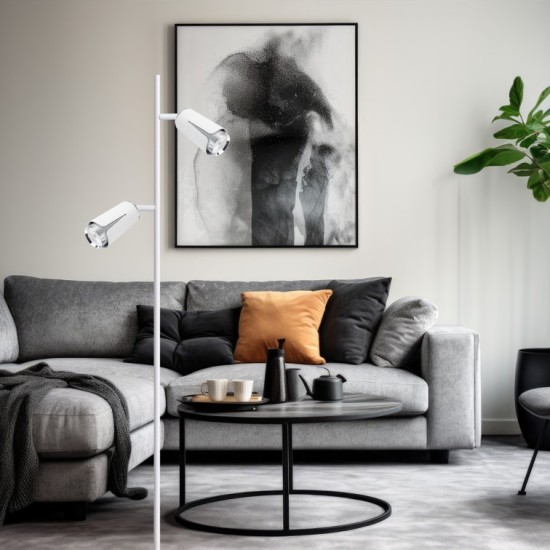 ΦΩΤΙΣΤΙΚΟ ΔΑΠΕΔΟΥ FLOWER ΛΕΥΚΟ ΧΡΩΜΙΟ 2XGU10 ΦΩΤΙΣΤΙΚΟ ΔΑΠΕΔΟΥ FLOWER ΛΕΥΚΟ ΧΡΩΜΙΟ 2XGU10