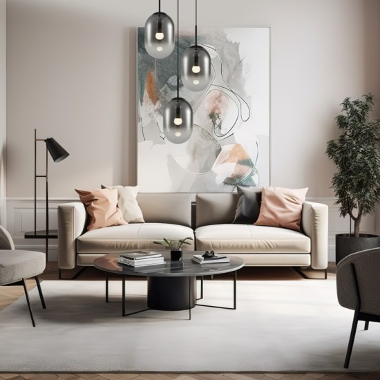 ΚΡΕΜΑΣΤΟ ΦΩΤΙΣΤΙΚΟ  ALIAS SMOKE ΜΑΥΡΟ 3XΕ14