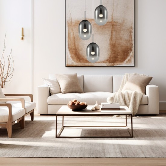 ΚΡΕΜΑΣΤΟ ΦΩΤΙΣΤΙΚΟ  ALIAS SMOKE ΜΑΥΡΟ 3XΕ14