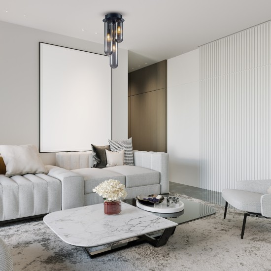 Φωτιστικό οροφής PAX BLACK 3xG9