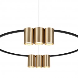 Κρεμαστό Φωτιστικό GENESIS ML0375 10ΧGU10 Μαύρο / Χρυσό