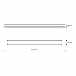 ΦΩΤΙΣΤΙΚΟ ΟΡΟΦΗΣ ΛΩΡΙΔΑ LED BATTEN 18W 60CM 4000K - ΜΑΥΡΟ