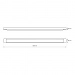 ΦΩΤΙΣΤΙΚΟ ΟΡΟΦΗΣ ΛΩΡΙΔΑ LED BATTEN 27W 90CM 4000K - ΜΑΥΡΟ