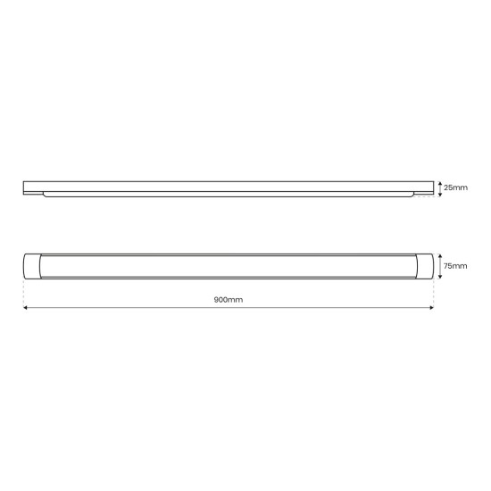ΦΩΤΙΣΤΙΚΟ ΟΡΟΦΗΣ ΛΩΡΙΔΑ LED BATTEN 27W 90CM 4000K - ΜΑΥΡΟ ΦΩΤΙΣΤΙΚΟ ΟΡΟΦΗΣ ΛΩΡΙΔΑ LED BATTEN 27W 90CM 4000K - ΜΑΥΡΟ