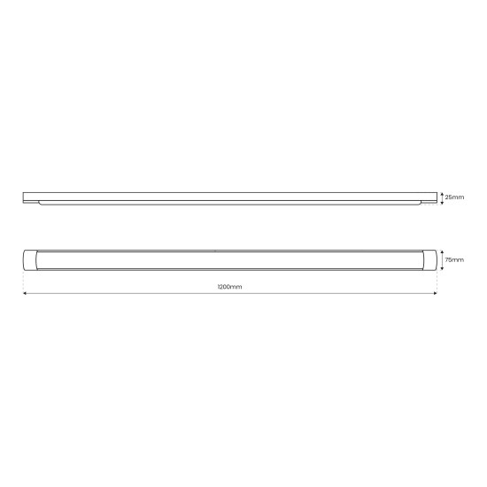 ΦΩΤΙΣΤΙΚΟ ΟΡΟΦΗΣ ΛΩΡΙΔΑ LED BATTEN 36W 120CM 4000K - ΜΑΥΡΟ ΦΩΤΙΣΤΙΚΟ ΟΡΟΦΗΣ ΛΩΡΙΔΑ LED BATTEN 36W 120CM 4000K - ΜΑΥΡΟ