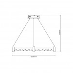 LED ΚΡΕΜΑΣΤΟ ΦΩΤΙΣΤΙΚΟ 36W ML0996