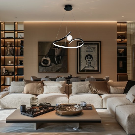 LED Κρεμαστό φωτιστικό PERLA BLACK 34W ML1177 LED Κρεμαστό φωτιστικό PERLA BLACK 34W ML1177