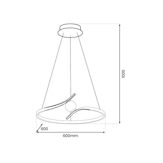 LED Κρεμαστό φωτιστικό PERLA BLACK 34W ML1177 LED Κρεμαστό φωτιστικό PERLA BLACK 34W ML1177