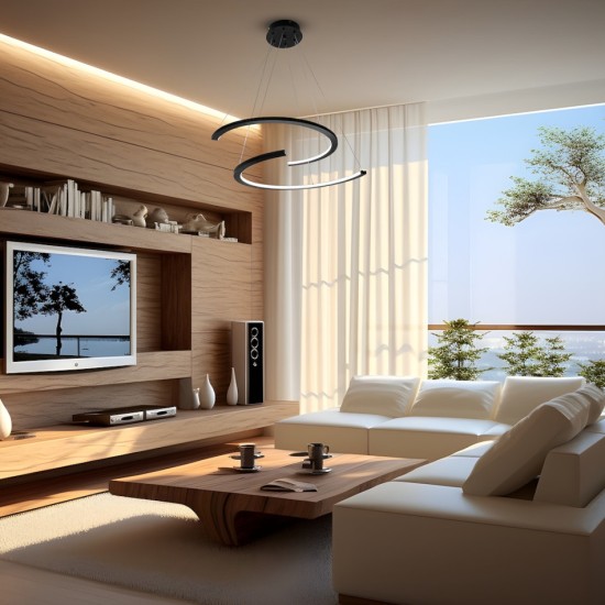 LED Κρεμαστό φωτιστικό  DOUBLEMOON 30W ML1178