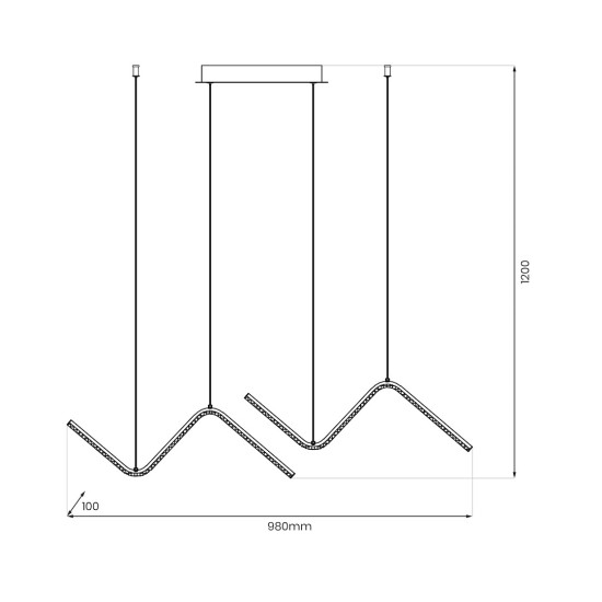 LED Κρεμαστό φωτιστικό  VERTE 22W ML1179