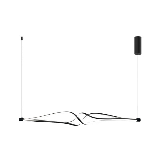 LED Κρεμαστό φωτιστικό TWISTER 56W LED  Μαύρο ML1189