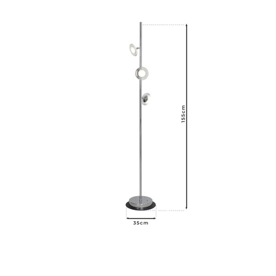 ΦΩΤΙΣΤΙΚΟ ΔΑΠΕΔΟΥ LED ELIPSE ΧΡΩΜΙΟ 15W ΦΩΤΙΣΤΙΚΟ ΔΑΠΕΔΟΥ LED ELIPSE ΧΡΩΜΙΟ 15W