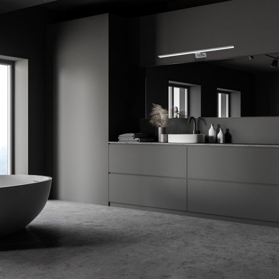 LED ΑΠΛΙΚΑ SHINE ΧΡΩΜΙΟ 15W LED 80CM 4000 LED ΑΠΛΙΚΑ SHINE ΧΡΩΜΙΟ 15W LED 80CM 4000