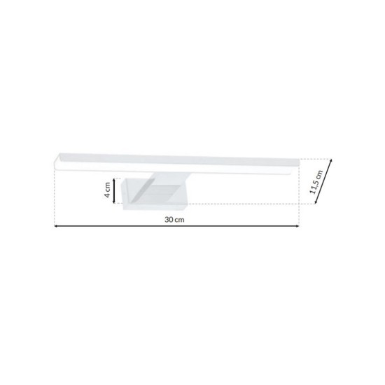 LED ΑΠΛΙΚΑ SHINE ΛΕΥΚΟ 7W LED 30CM 4000K IP44 LED ΑΠΛΙΚΑ SHINE ΛΕΥΚΟ 7W LED 30CM 4000K IP44