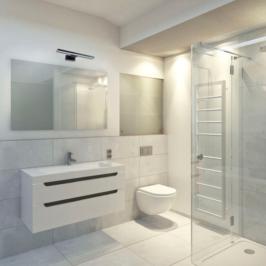 LED ΑΠΛΙΚΑ SHINE ΜΑΥΡΟ 7W LED 30CM 4000K IP44 LED ΑΠΛΙΚΑ SHINE ΜΑΥΡΟ 7W LED 30CM 4000K IP44