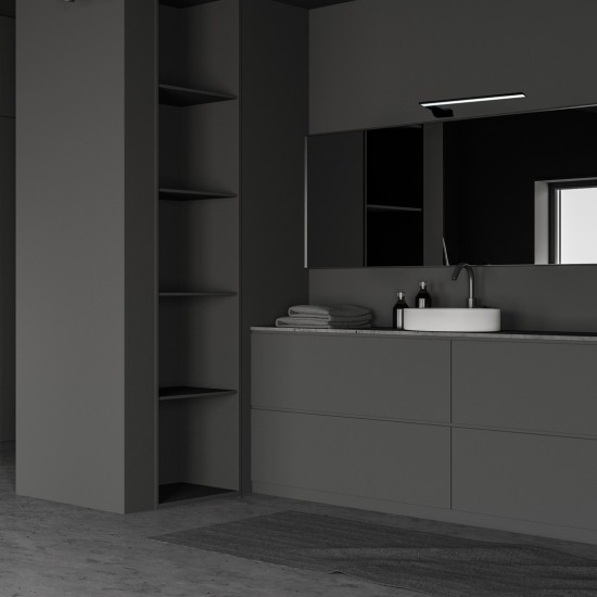 LED ΑΠΛΙΚΑ SHINE ΜΑΥΡΟ 11W LED 45CM 4000Κ RIGHT LED ΑΠΛΙΚΑ SHINE ΜΑΥΡΟ 11W LED 45CM 4000Κ RIGHT