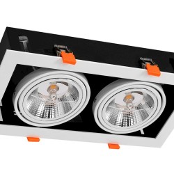 ΧΩΝΕΥΤΟ ΣΠΟΤ ΛΕΥΚΟ PLAZA ΟΡΘΩΓΩΝΙΟ 2XGU10 AR111