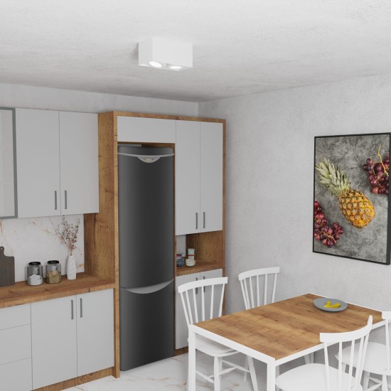 ΣΠΟΤ ΛΕΥΚΟ PLAZA ΟΡΘΩΓΩΝΙΟ 2XGU10 AR111 ΣΠΟΤ ΛΕΥΚΟ PLAZA ΟΡΘΩΓΩΝΙΟ 2XGU10 AR111