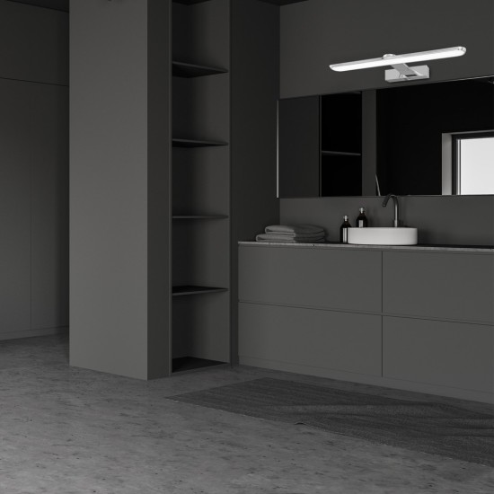 LED ΑΠΛΙΚΑ SPLASH ΧΡΩΜΙΟ 8W LED 40CM 4000K IP44 LED ΑΠΛΙΚΑ SPLASH ΧΡΩΜΙΟ 8W LED 40CM 4000K IP44