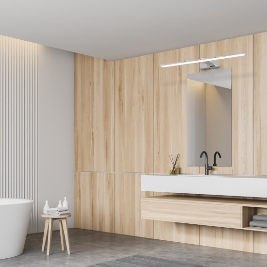 LED ΑΠΛΙΚΑ SPLASH ΧΡΩΜΙΟ 12W LED 60CM 4000K IP44 LED ΑΠΛΙΚΑ SPLASH ΧΡΩΜΙΟ 12W LED 60CM 4000K IP44