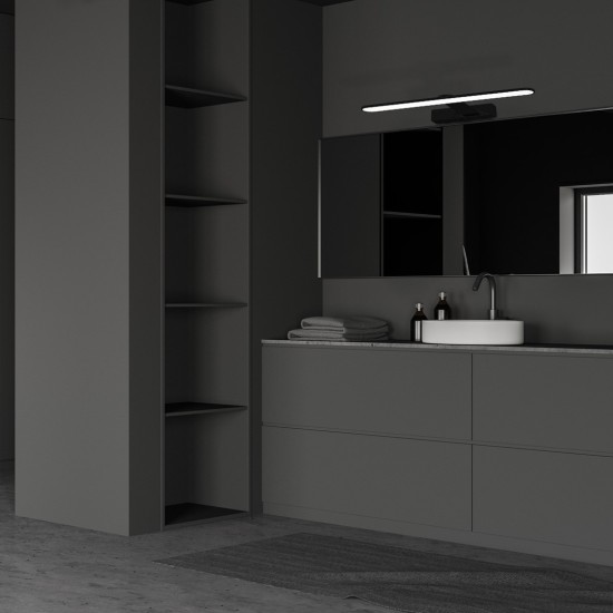 LED ΑΠΛΙΚΑ SPLASH ΜΑΥΡΟ 8W LED 40CM 4000K IP44 LED ΑΠΛΙΚΑ SPLASH ΜΑΥΡΟ 8W LED 40CM 4000K IP44