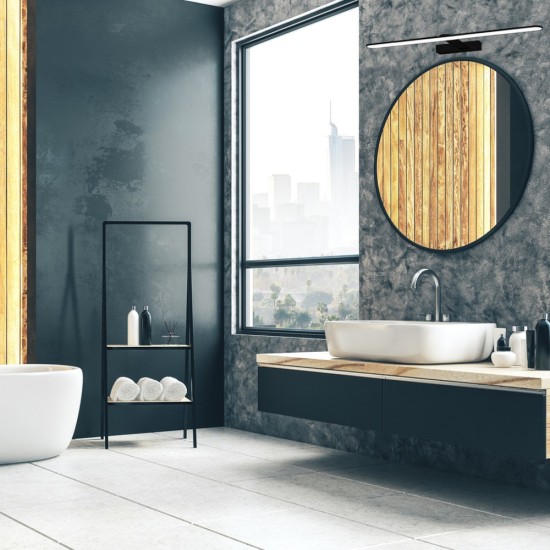 LED ΑΠΛΙΚΑ SPLASH ΜΑΥΡΟ 12W LED 60CM 4000K IP44 LED ΑΠΛΙΚΑ SPLASH ΜΑΥΡΟ 12W LED 60CM 4000K IP44