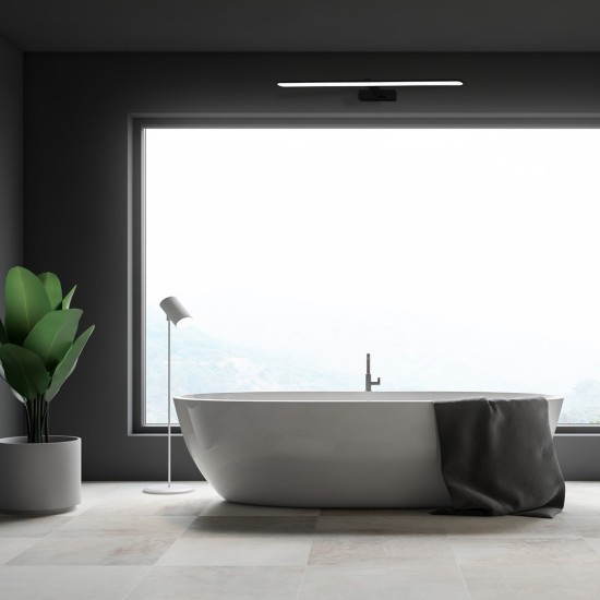 LED ΑΠΛΙΚΑ SPLASH ΜΑΥΡΟ 16W LED 80CM 4000K IP44 LED ΑΠΛΙΚΑ SPLASH ΜΑΥΡΟ 16W LED 80CM 4000K IP44