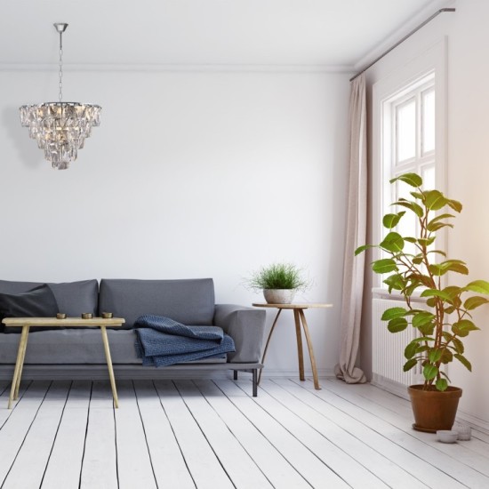 CRYSTAL LIGHT ML6001 ΧΡΩΜΙΟ 6ΦΩΤΑ