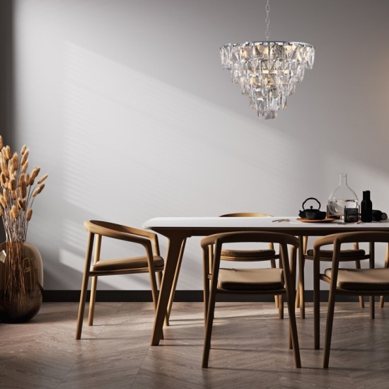 CRYSTAL LIGHT ML6001 ΧΡΩΜΙΟ 6ΦΩΤΑ