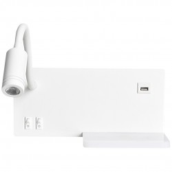 Απλίκα Ξενοδοχείου 4W+5W+2W+USB ΛΕΥΚΟ 4000Κ