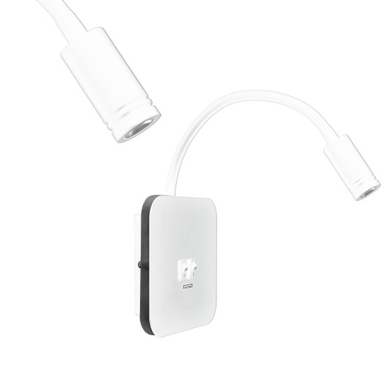 Απλίκα Ξενοδοχείου 8W + 2W + USB ΛΕΥΚΟ 4000Κ Απλίκα Ξενοδοχείου 8W + 2W + USB ΛΕΥΚΟ 4000Κ