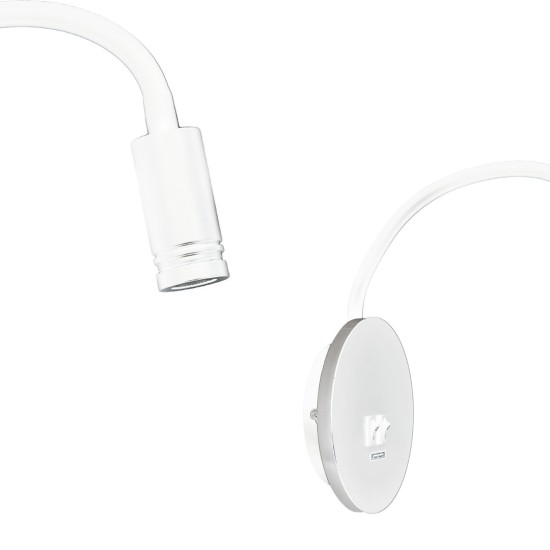 Απλίκα Ξενοδοχείου 8W + 2W + USB ΛΕΥΚΟ 4000Κ Απλίκα Ξενοδοχείου 8W + 2W + USB ΛΕΥΚΟ 4000Κ