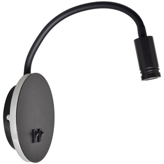 Απλίκα Ξενοδοχείου 8W + 2W + USB ΜΑΥΡΟ 4000Κ Απλίκα Ξενοδοχείου 8W + 2W + USB ΜΑΥΡΟ 4000Κ