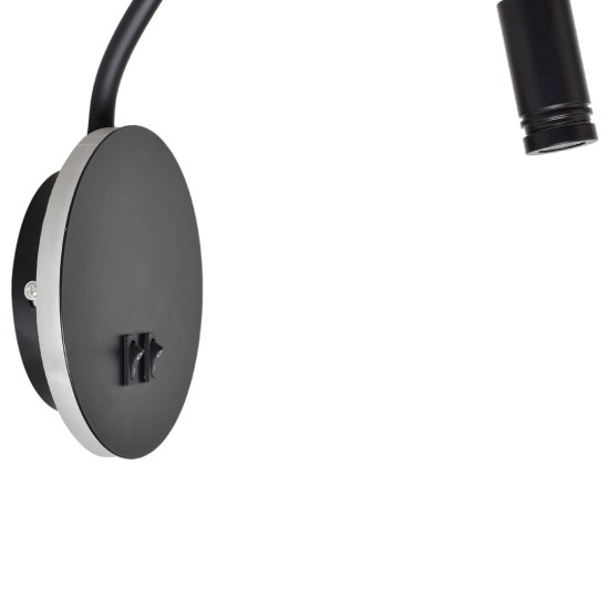 Απλίκα Ξενοδοχείου 8W + 2W + USB ΜΑΥΡΟ 4000Κ Απλίκα Ξενοδοχείου 8W + 2W + USB ΜΑΥΡΟ 4000Κ