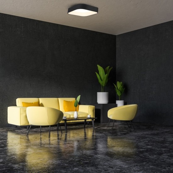 Πλαφονιέρα LED ASTRO 40W 50cm 4000K ΜΑΥΡΟ