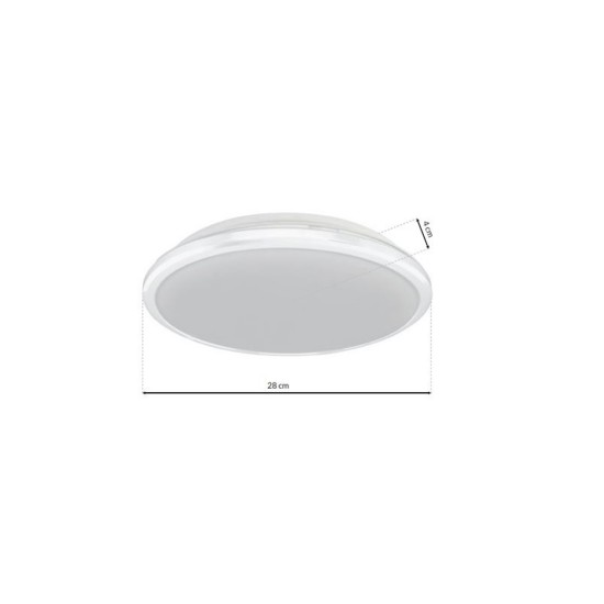 Πλαφονιέρα LED 18W  TERMA ΛΕΥΚΟ 4000Κ IP44