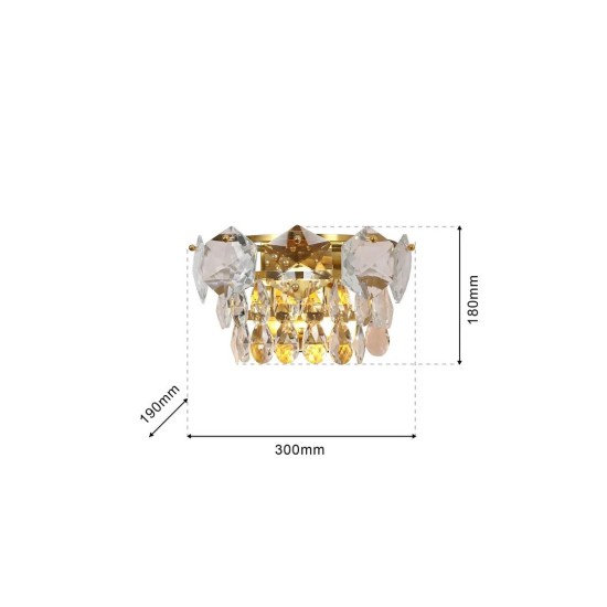 Απλίκα κρυστάλλινη ML6939 Χρυσό