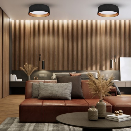 Πλαφονιέρα led RONDO BLACK 18W LED