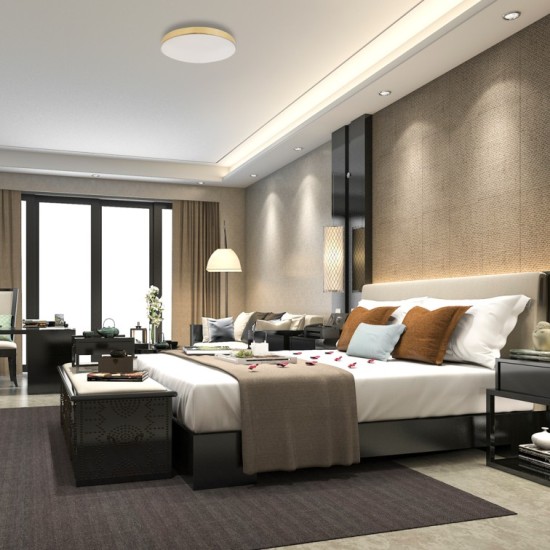 Πλαφονιέρα LED 15W MAYA ΧΡΥΣΟ IP44 4000Κ