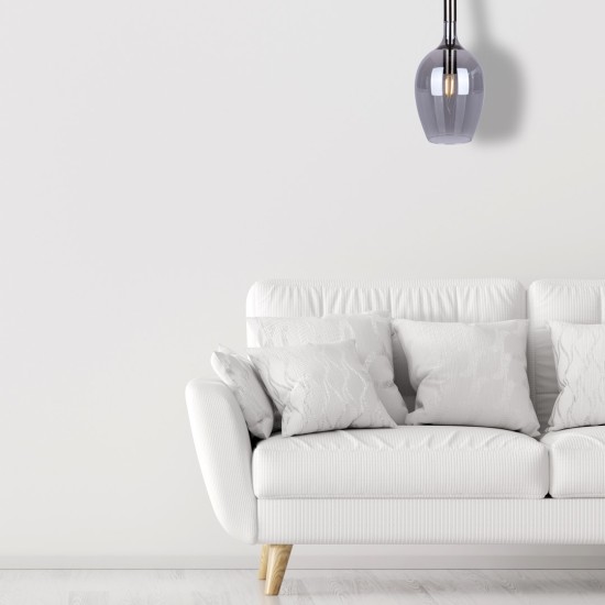 ΜΟΝΟΦΩΤΟ LUGANO SMOKE 1XE14