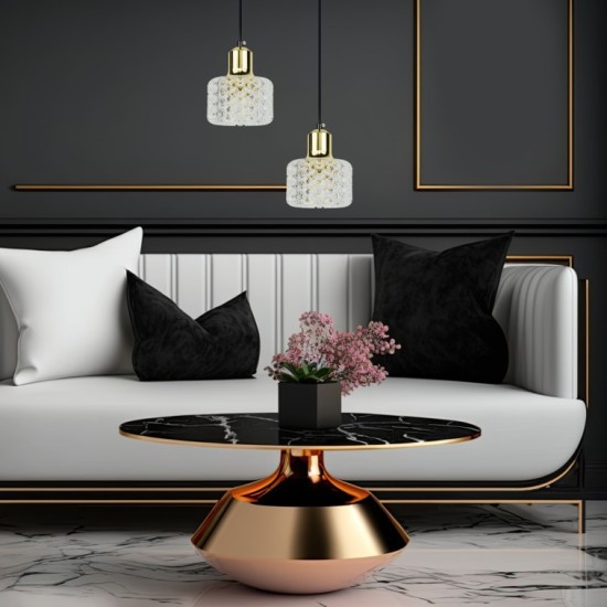 Κρεμαστό Μονόφωτο LUMI 1ΧG9 Μαύρο/Χρυσό Κρεμαστό Μονόφωτο LUMI 1ΧG9 Μαύρο/Χρυσό